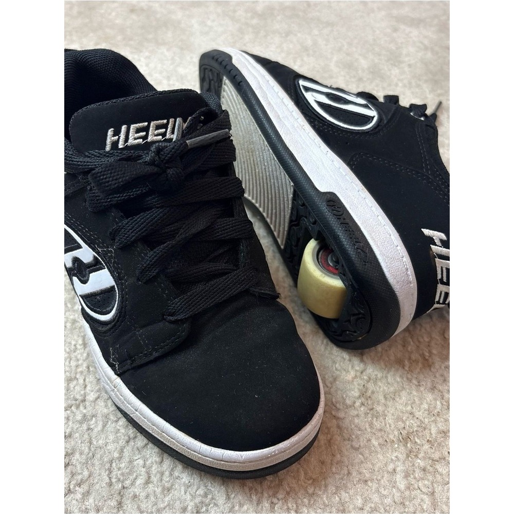 Heelys Voyager HE100713 Kids Size 4 Black White Roller Skate Shoes Good